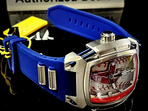 Invicta Herren 53mm MLB Diablo Tonneau Boston Red Sox blaues Armband SS Uhr - Bild 3 von 8