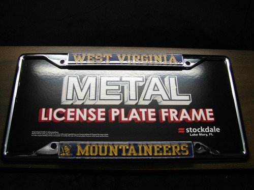 Licensed UNIVERSITY OF WEST VIRGINIA METAL LASER CUT ACRYLIC LICENSE PLATE FRAME - Picture 10 of 12