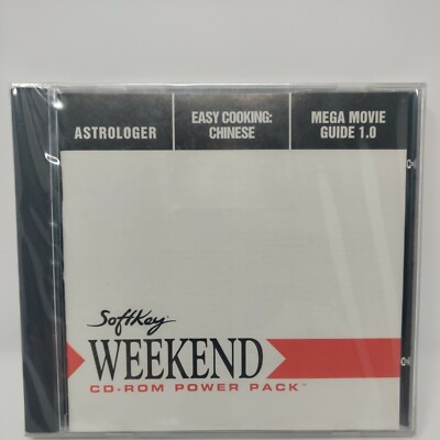 Vintage NOS 1990's Soft Key Weekend CD-Rom Power Pack Easy Cooking: Chinese 