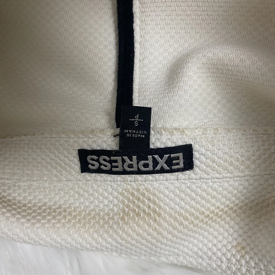 Express 白色摩托夹克,帆布,尺寸 S — 第 4/4 张图片