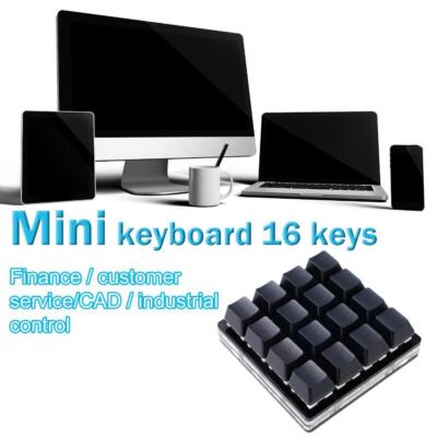  16-key Black Keypad Mechanical Keyboard Custom Shortcut Keys Programmable J0G4