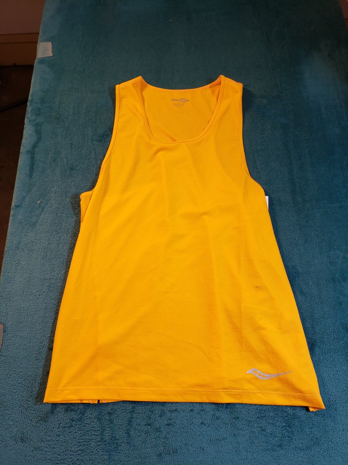 S Yellow Sleeveless Tank Marathon Race Nwt
