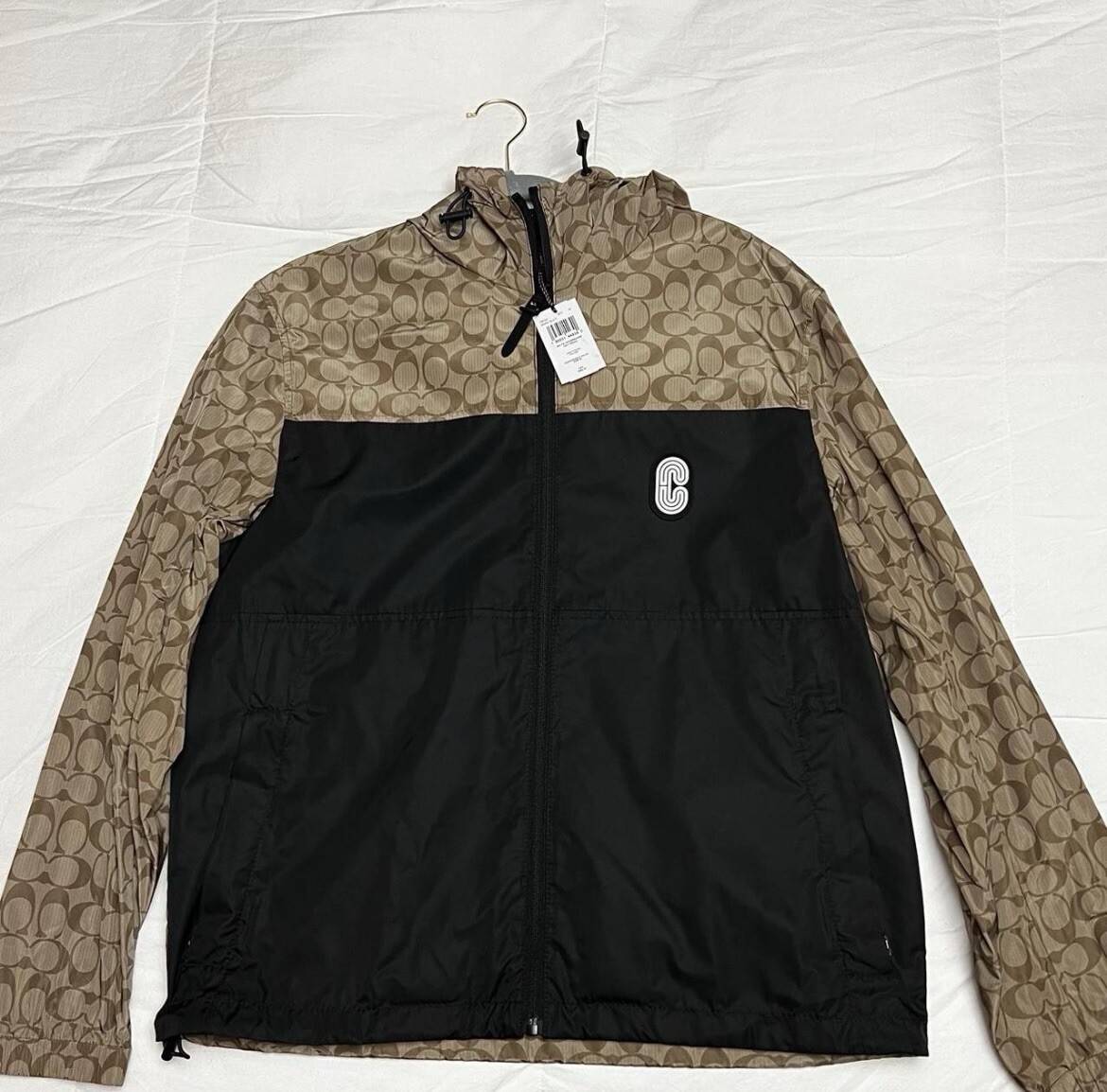 Coach Signature Monogram Logo Windbreaker Jacket Hoodie Coach Signature Monogram Logo Windbreaker Jacket Hoodie