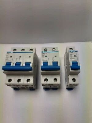 Chint MCB - Single, Double & Triple pole. 1-63 amp, Type B & C