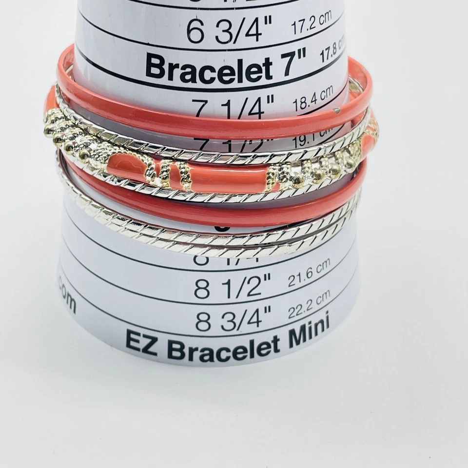 APT 9 оранжевый браслет браслеты набор из 7 смешанных металлических тонов оригинальный ярлык пляж море - Изображение 4 из 4