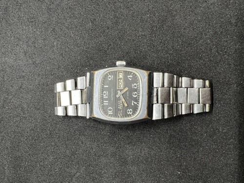 Vintage Soviet Watch Slava Tank Self-winding Series 244214 Caliber 2427 Export - Picture 7 of 16
