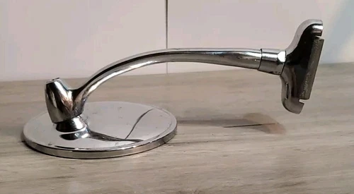 Vtg Chrome Swan Neck Mirror 6" Pat. 2121144 21121144