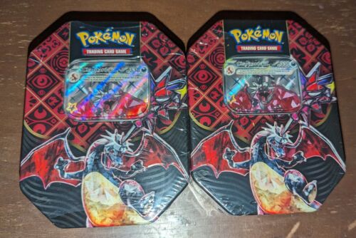 2 *NEW*SEALED* Pokemon TCG: Scarlet & Violet Paldean Fates CHARIZARD EX Tin Q23 - Picture 1 of 2