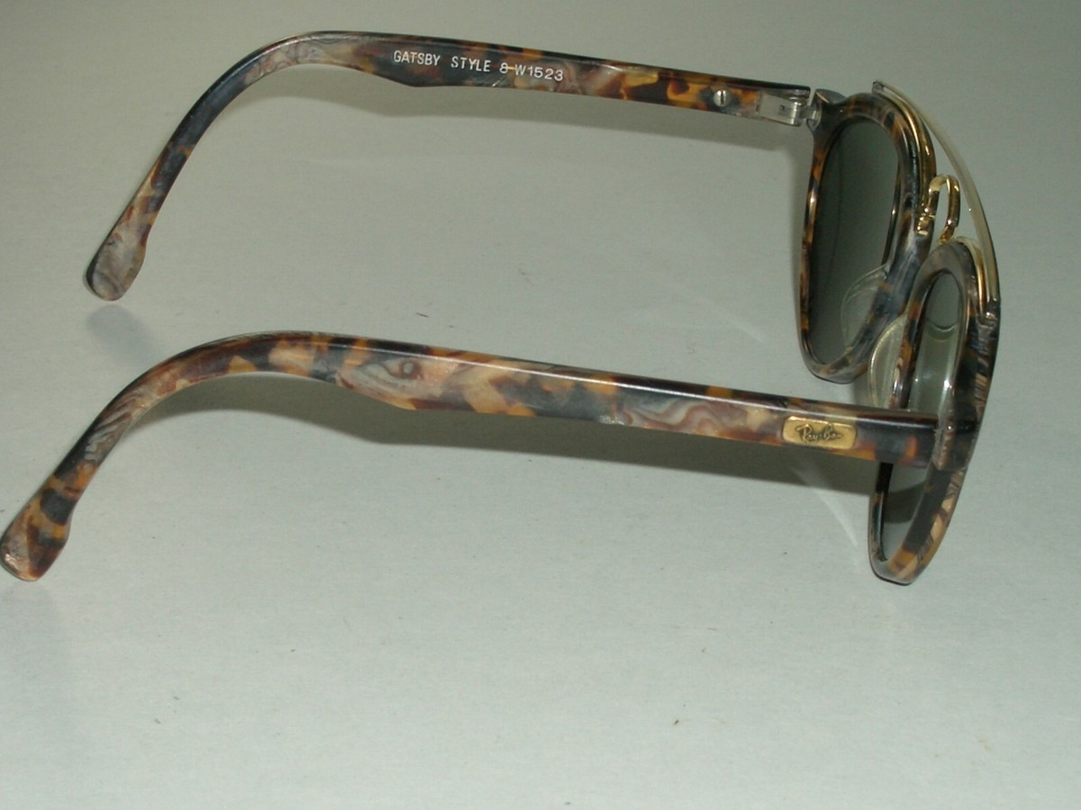 VINTAGE B&L RAY BAN W1523 MOSAIC TORT/GOLD COMBO G15 GATSBY STYLE
