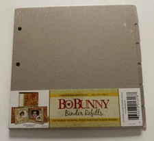 American Crafts Bo Bunny 9 x 9 Six Tabbed Refill Pages For Bare Naked Binder