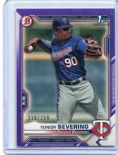 2021 Bowman Purple Paper Yunior Severino 1st Bowman 216/250