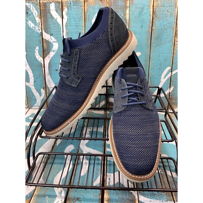Joseph Abboud Mens Knit Oxford Blue Lace Up Casual Sneaker Shoe Sz