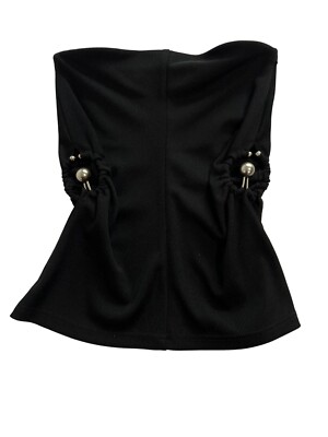 Christopher Esber Pierced Strapless Top in Black