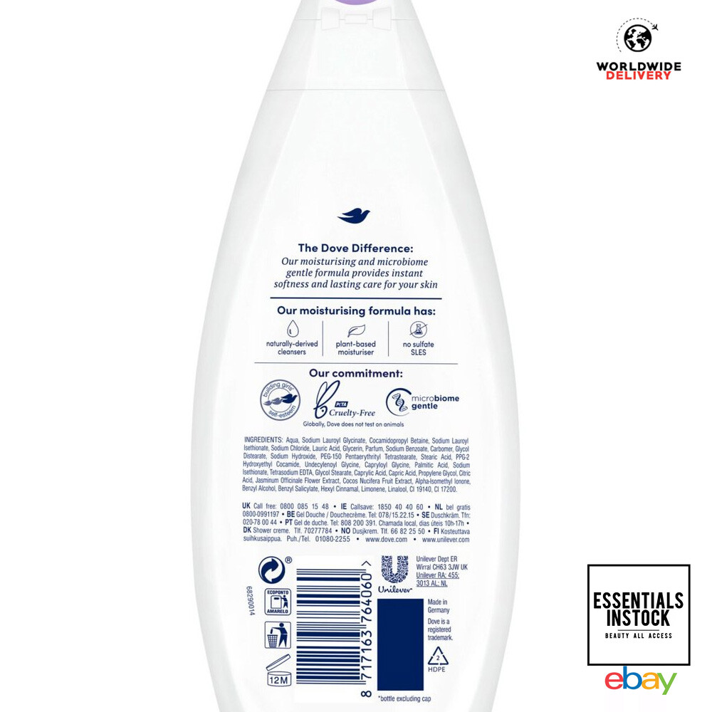 Dove Relaxing Jasmine Petals & Coconut Milk Body Wash 225ml eBay