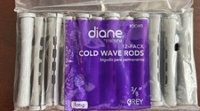 Diane 3/8" Cold Wave Rods Curlers Hair Perm DCW5 12-pieces- Grey - Long