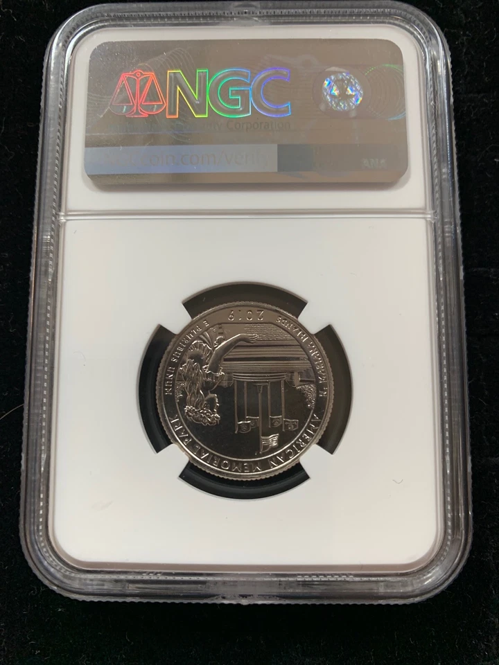 2019-W American Memorial Park Quarter Early Release NGC MS-66 - Image 2 of 2