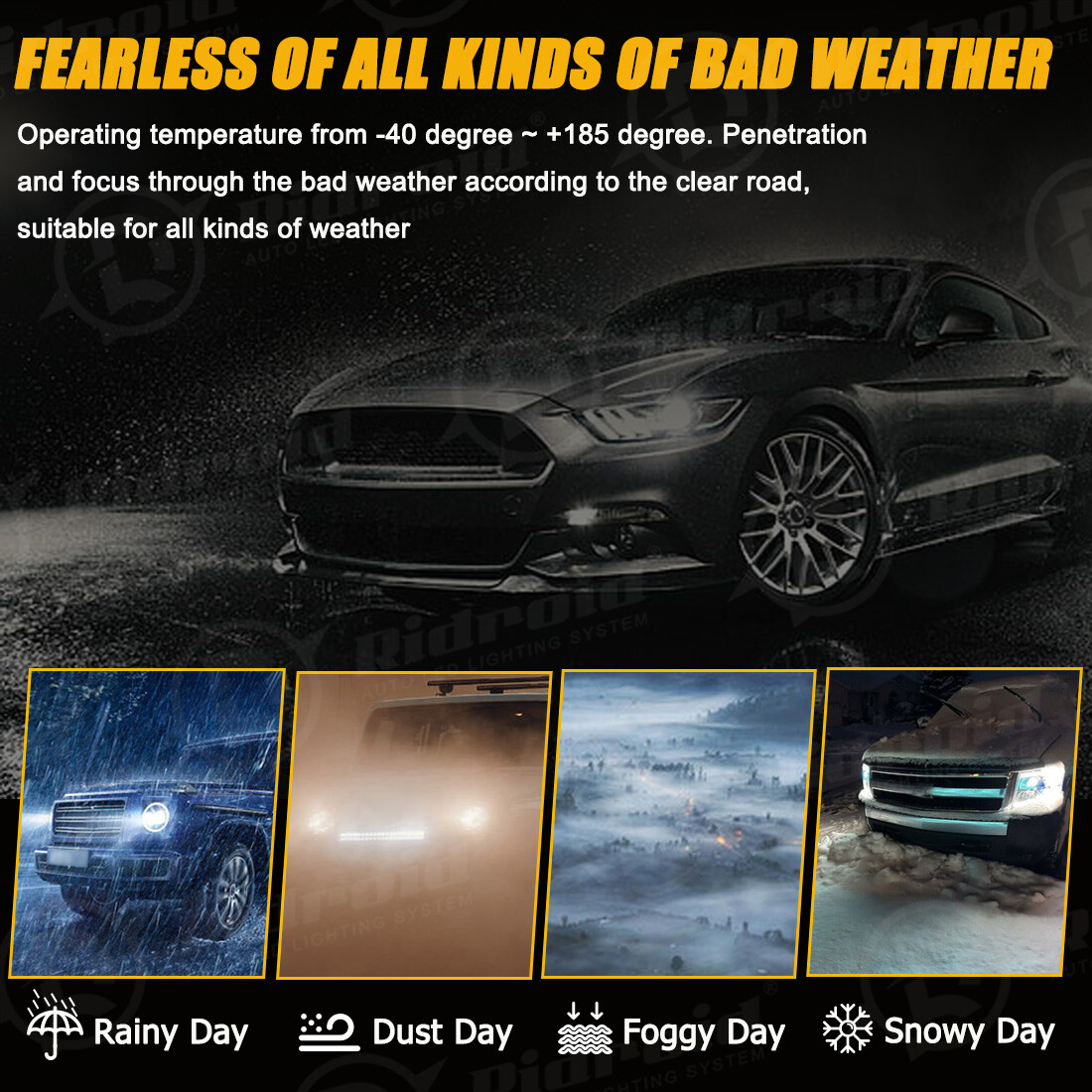 7" Inch LED Headlight Projector High/Low Chrome For Harley-Davidson Street Glide