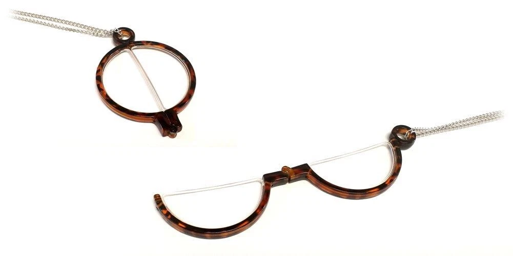 Calabria New 2945R Monocle Designer Reading Glasses with Chain  