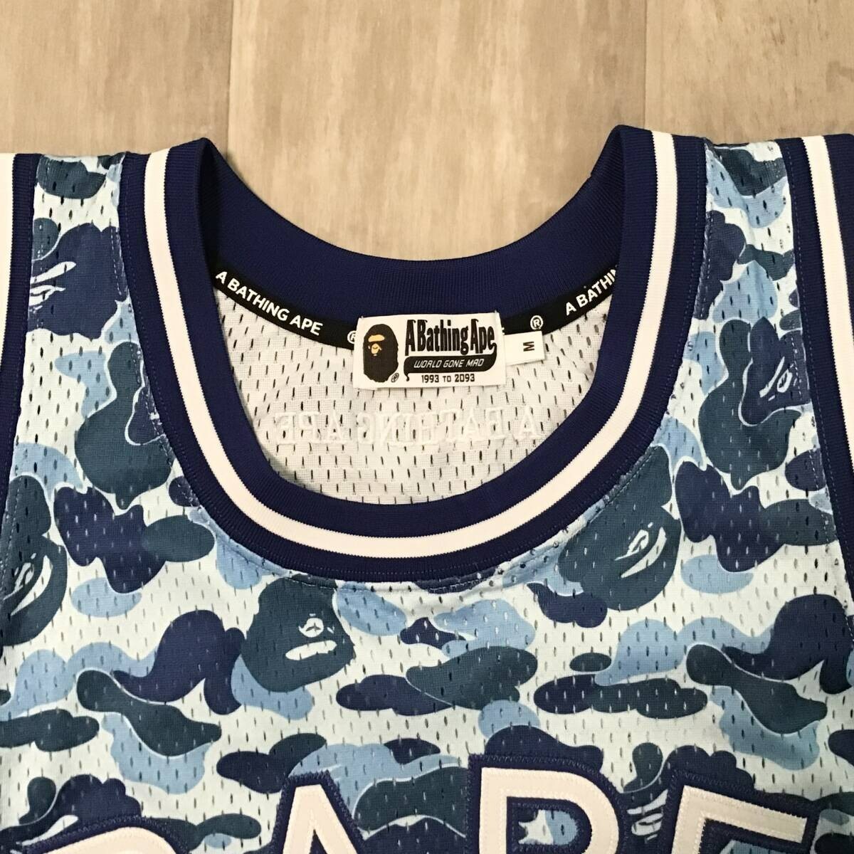BAPE Basketball tank top ABC camo blue A Bathing Ape Size M