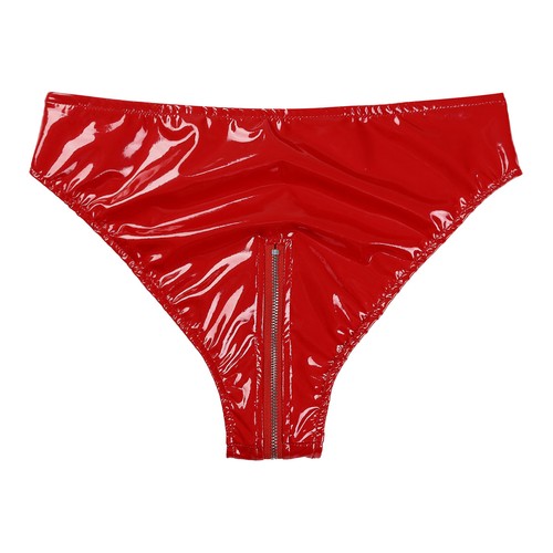 Sexy Bragas Para Mujer PVC Cuero Calzoncillos Tanga Cheeky Caliente Pantalones Ropa de Club Pantalones - Imagen 12 de 25