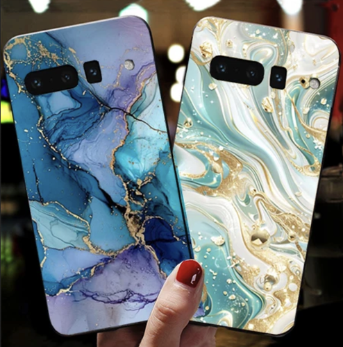Green Gold Marble Stone Coque Cover Case For Google Pixel 8 Pro 8A Pixel 7 7A - Photo 1 sur 6