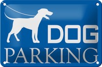 Blechschild Hinweis 18X12 Cm Dog Parking Metall Deko Schild Tin Sign
