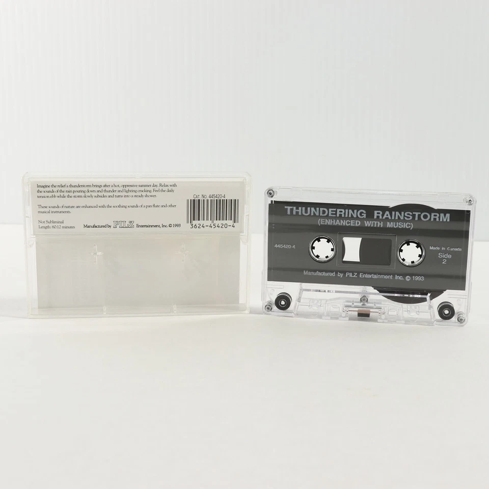 Relax with...Thundering Rainstorm Enhanced w/ Music (Cassette Tape, 1993) Flute - Image 2 of 4
