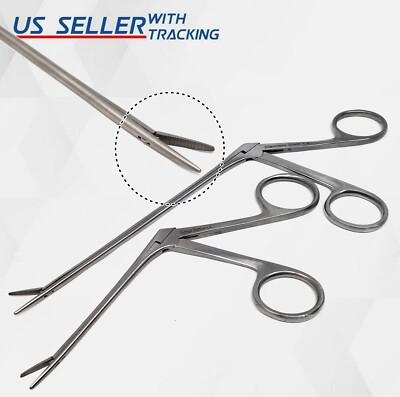 2 Pc Hartman Alligator Ear Forceps Serrated 3.5'' 5.5'' ENT Surgical German Grad
