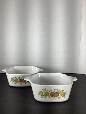 Set Of 2~Corning Ware  Spice Of Life  2 3/4 Cup Baker Dish ~#P-43-B