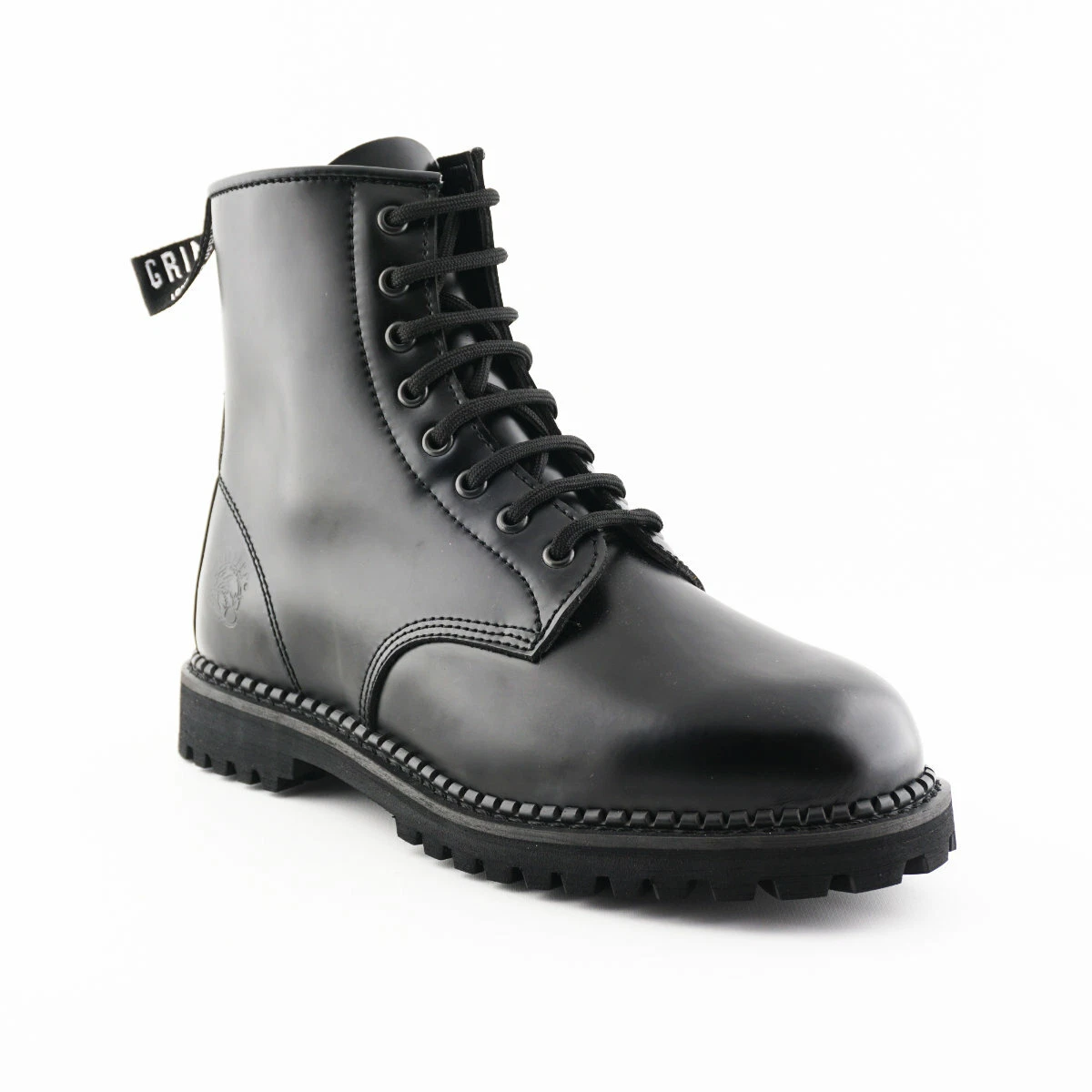 Red punk shop boots