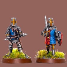 Early 100yr War Knights Great Helms X2 28mm Medieval Wargames Collectors