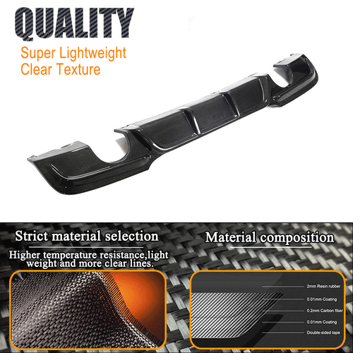 Spoiler diffusore posteriore in carbonio adatto per BMW SERIE 3 E90 325i 335i pacchetto M  - Foto 8 di 12