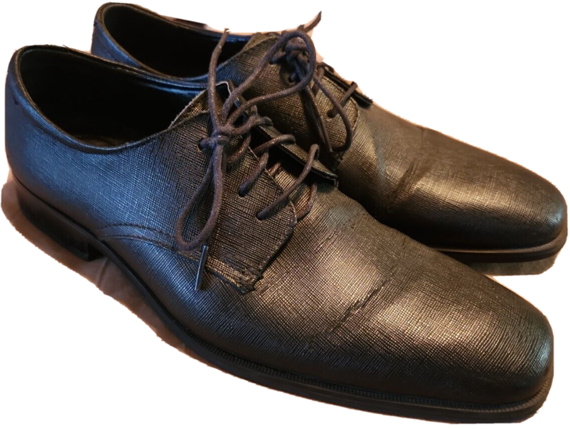 Calvin Klein Mens Sz 8.5 Gunther Black Lace Up Dress Shoes  display picture 3