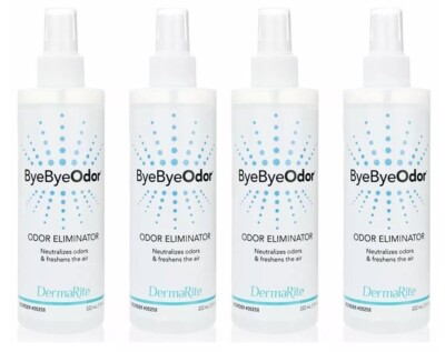 4 Pak ByeByeOdor Deodorizer 7.5 oz. Pump Spray Fruit Scent Odor Eliminator 00258
