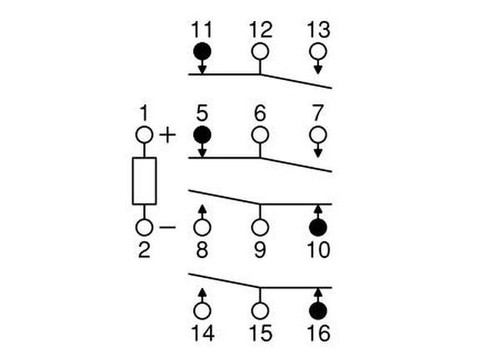 SDS Plug-In Relay 12V DC 15A SP4-DC12V - Bild 4 von 4