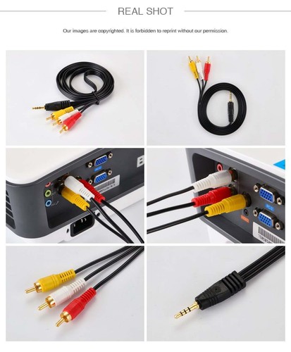 3.5mm TV Plug AUX to 3 RCA Male Audio Video DVD HDTV AV Cord Cable AU - Picture 6 of 10