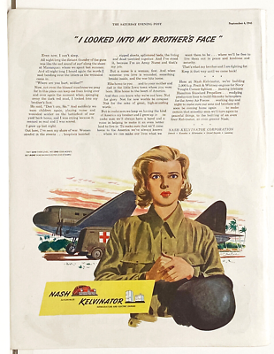 Saturday Evening Post 1943年ノーマン ロックウェル Original Norman Rockwell 1943 Saturday Evening Post Cover, Woman