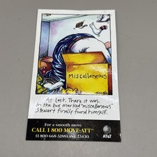 AT&T Refrigerator Fridge Magnet Advertisement Cartoon Smooth Move 5” x 3” Flat