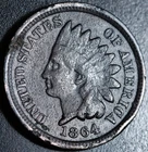 1864 INDIAN HEAD CENT - Bronze - VG VERY GOOD Details