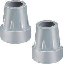 Crutch Tips, 2 Pack 7/8 Inch Heavy Duty Replacement Cane Tips Rubber Crutch Tips