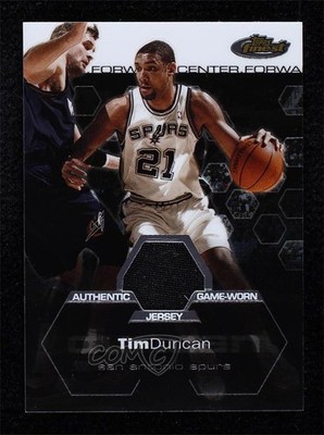 2002-03 Topps Finest Game-Worn Jersey 917/999 Tim Duncan #126 HOF ym9