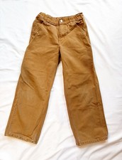 Carhartt Brown Carpenter Cargo Pants Youth Size 10 Adjustable Waist