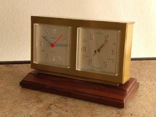 Vintage Seth Thomas Elomatic Clock w/ Barometer Made in Germany