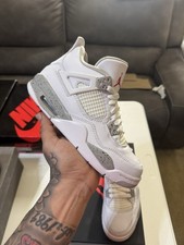 Air Jordan 4 Retro White Oreo Sz 5 Youth Lightly Used