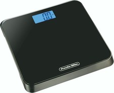 Proctor Silex 86550 Digital Bathroom Scale Black Step On LCD 330lb Capacity