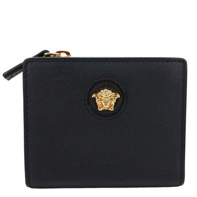 VERSACE La Medusa Small Leather Wallet Black