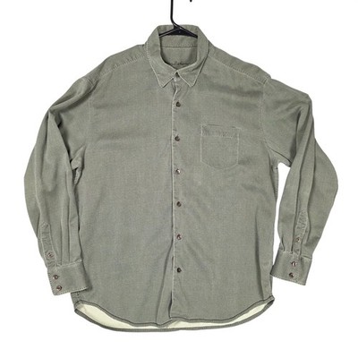 Tommy Bahama Silk Wool Blend Button Down Shirt Mens XL GOOD Resortwear Premium