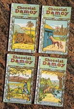 💚4 ANCIENS EMBALLAGE EN CARTON CHOCOLAT DAMOY  FABLES DE LA FONTAINE - NO BOITE