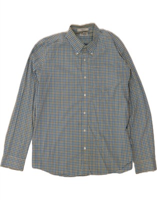 L.L.BEAN Herren Slim Fit Hemd XL blau kariert Baumwolle CS41