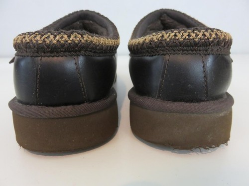 Ugg Tasman Dark Brown Slippers Regenerate Leather/Fleece #1163890 Size 12 - Picture 4 of 6